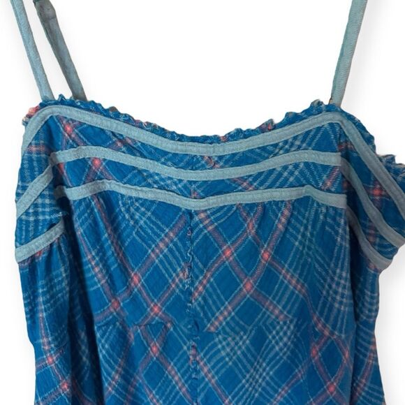 Free People Intimately Free Plaid Crush and Blush Romper - Picture 6 of 10